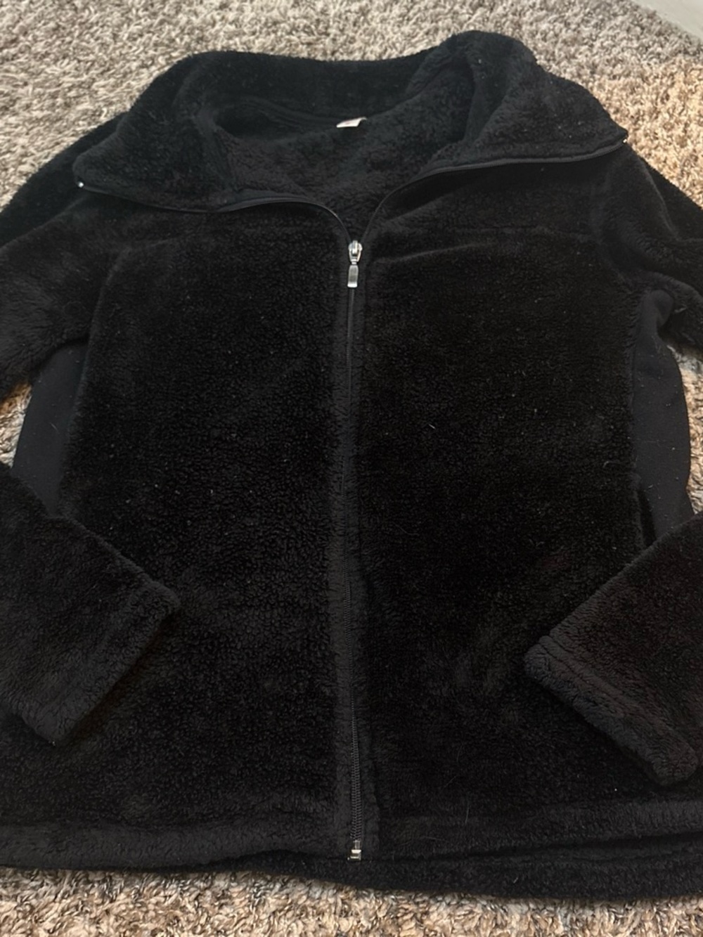 exertek Black Plush Full-Zip Women's Hoodie